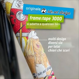 Riesel Design® - "Frame:Tape 3000" Bike Frame Protection Kit - Elegante Pellicola Protettiva - 17 Forme autoadesive - Stickerbomb eyecatcher