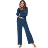 WiWi Womens Viscose from Bamboo Pajamas Set Soft Long Sleeve