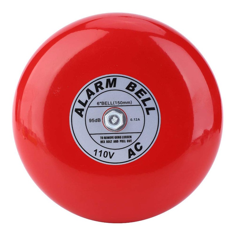 Estink Fire Alarm Bell, CB-6B 95dB 5.9in Aluminum Base Electric