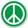 2 x 10cm Peace Vinyl Sticker Symbol Hippy Camper Van
