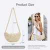Herald Small Pleated Dumpling Straw Woven Crossbody Bag for Women,