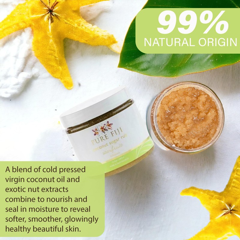 Pure Fiji Coconut Sugar Body Scrub - Body Exfoliator Scrub