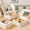 30pcs Cookie Boxes with Window, 6x6x3 Inches White Bakery Boxes,