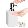 Buumin Hand Soap Dispensers Square Soap Dispenser Refillable Ceramic Lotion