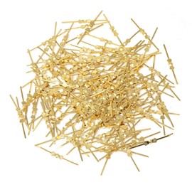 Honbay 200PCS Crystal Chandelier Clips Pins Metal Chandelier Lamp Part Connectors Golden Butterfly Clips for Fastening Crystal Beads for Chandelier Lamp Ceiling Light