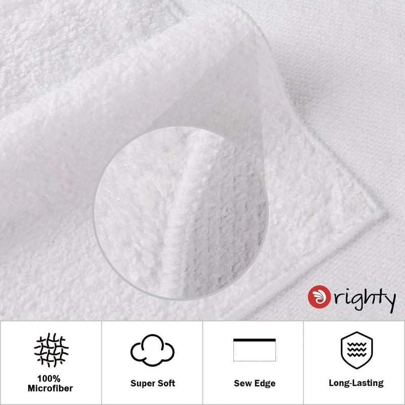 Orighty 6-Pack White Hand Towels - Quick Drying & Absorbent