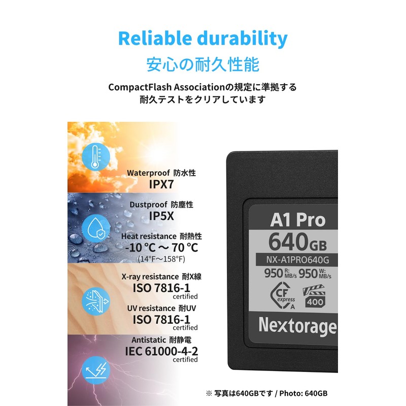 Nextorage Japan CFexpress Type A Card NX-A1PRO 80GB VPG 400