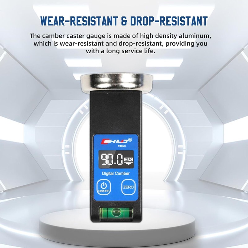 BINGOX Camber Gauge Digital Wheel Alignment Tool, -90° to +90°,