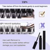 MADXDUPR Lash Clusters Kit, 144PCS C Curl Natural Cluster Lashes