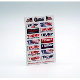 Real Sticky 2024 Trump Mini Stickers Hard Hat Helmet Cup Laptop Phone Vinyl 17 Decal Graphic