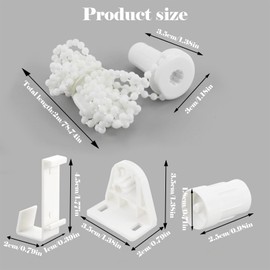 2 Kit Roller Blind Holder Window, Pack of 12 Roller Blind Brackets without Drilling, 17 mm Roller Blind Accessories Replacement Parts, Clamp Support for Double Roller Blind, Clamping Brackets, No