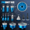 Diamond Tile Hole Saw Kit - 14 PCS Set Including