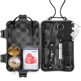 Wild Peak Prepare-1 Survival Tool Kit for Camping Gear, Hiking, Climbing, Fishing, Hunting, Backpacks, Cars (WP-20182812)