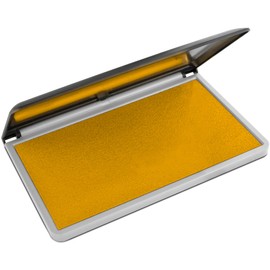 MaxMark Large Premium Dark Yellow Ink Stamp Pad - 2-3/4" by 4-1/4" - Quality Felt Pad
