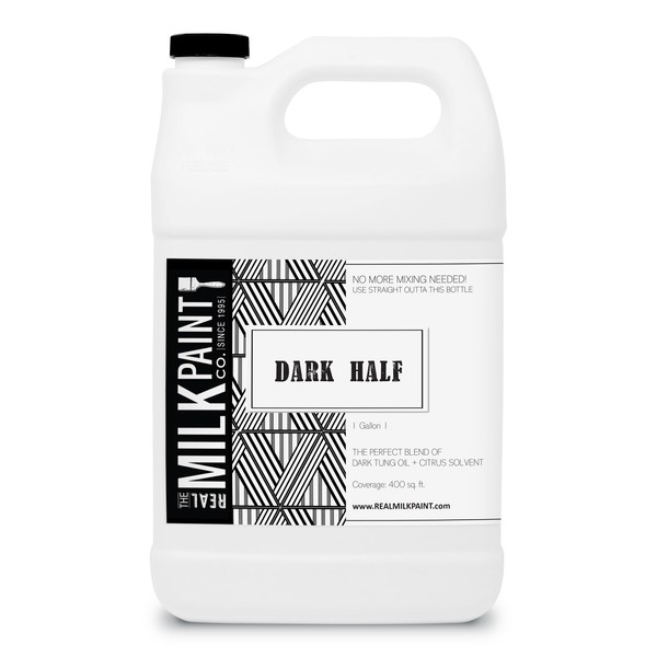 Real Milk Paint Dark Half, Dark Tung Oil and Orange