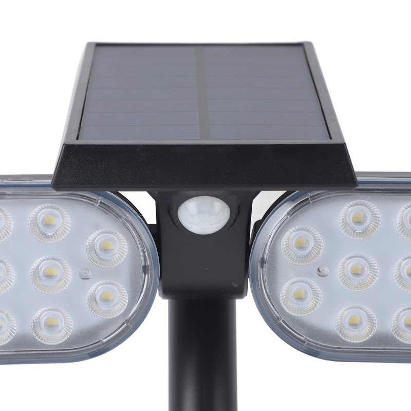 Solar Motion Sensor Wall Light 2 Heads IP65 Waterproof High