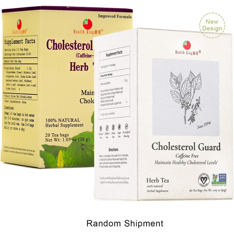 Health King Cholesterol Guard Herb Tea, Teabags, 20-Count Box (Pack