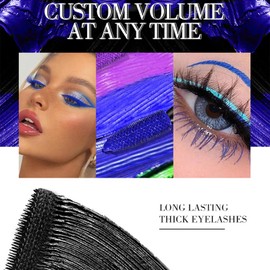 DLZZRS Purple Mascara for Eyelashes, Colorful Waterproof Long Lasting Eye Lash, 5D Silk Fiber Lash Smudgeproof, Lengthening, Defining, Curling, Volumizing Color Mascara Party Stage Use for Women, #05