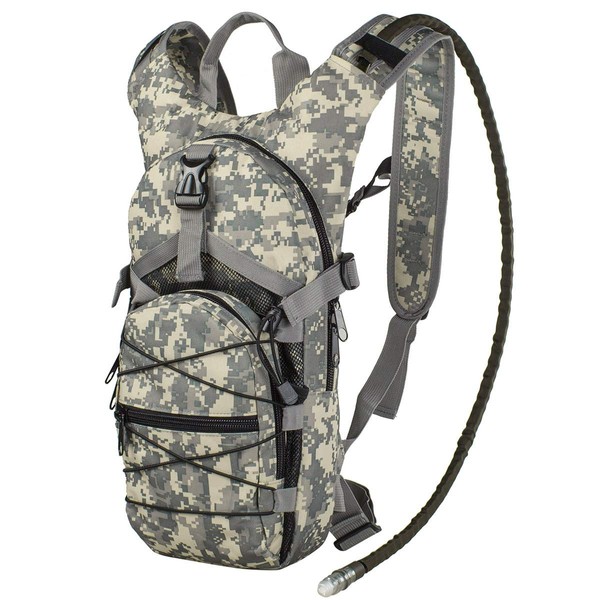G4Free Hydration Pack Sports Runner Hydration Backpack with Bladder(19.68"x 8.26"x 4.72")(ACU Camouflage)