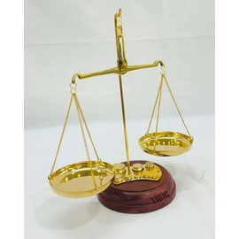 New Traditional Goldsmith Weight (tarazu) showpiece Brass Weighing Scale Balance Justice Law Scale Decoration Vintage Apothecary Scale - Small Brass Weight Scale