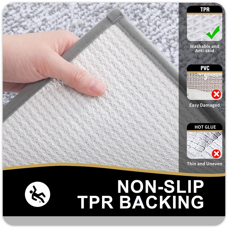 OLANLY Bathroom Rugs 70x24, Extra Soft and Absorbent Microfiber Bath