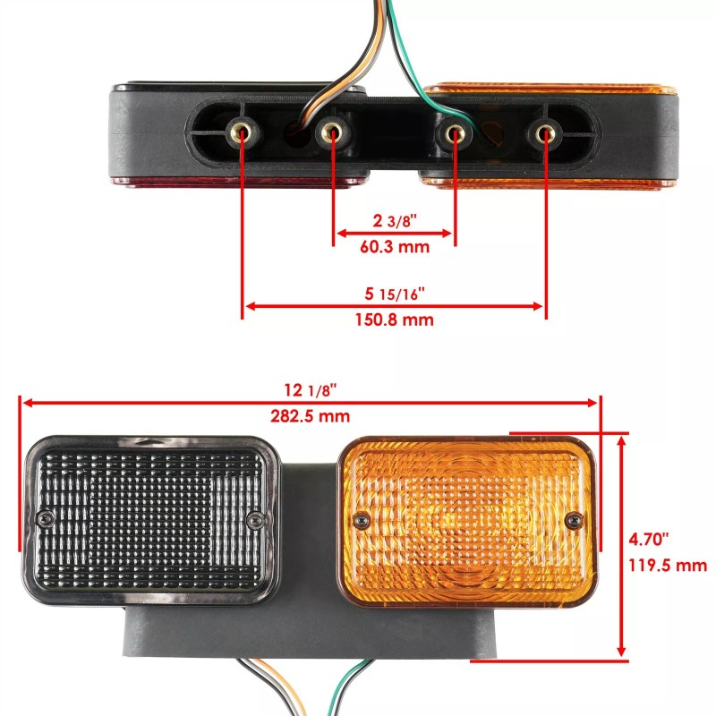 Caltric Left Right TailLight for John Deere 3032E 3038E DH610001-After