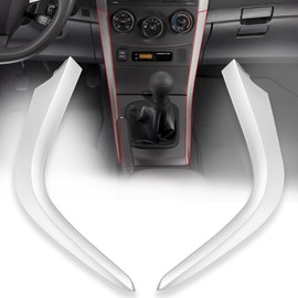 Left & Right Lower Center Dashboard Trim Strip Cover Strip Trim Fit for 2007-2013 Toyota Corolla Replacement for 55432-02220 55433-02140 (Silver White)