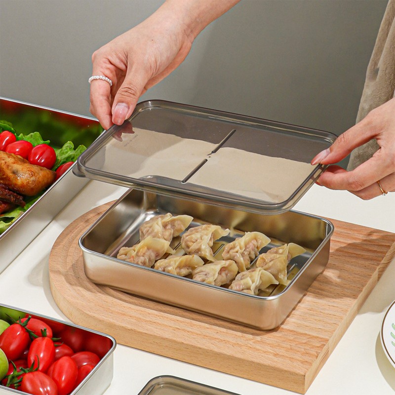 304 Stainless Steel Food Container with Sealed Lid Leak Proof