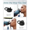 Coolflask Insulated Water Bottle with Strap, 32 oz Metal Water