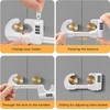 4 Pack U-Shaped Cabinet Locks with Combination Baby Proofing Cabinet