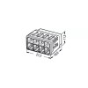 WAGO 2773-408 Compact PUSHWIRE Connector - 8 Conductor - 40pk
