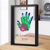 Family Handprint Kit DIY Craft Keepsake Wooden Frame Non Toxic