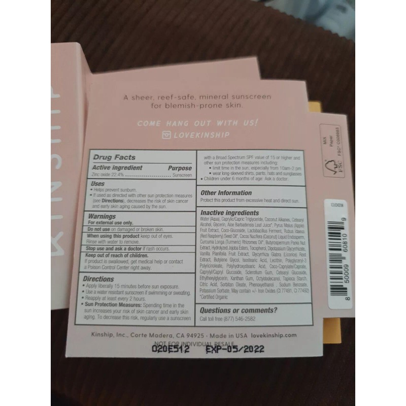 Kinship 2x - Kinship Self Reflect Probiotic Moisturizing Sunscreen SPF