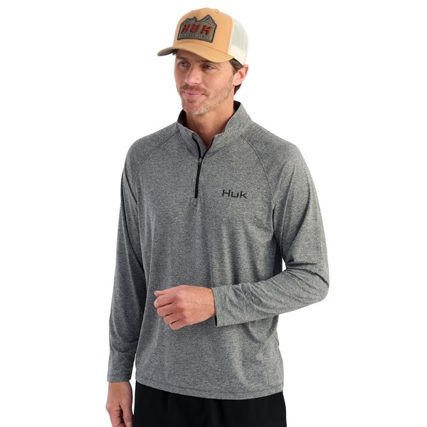 HUK Men's Pursuit Lite 1/4 Zip, Lightweight Performance Long Sleeve