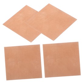 Gatuida 4sheets Copper Metal Sheets for Crafting Jewelry Copper Plate for Projects High Hardness Suitable for Precision Machining and Electrical Applications