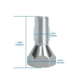 Cutetool (5PCS) 11062A Trailer Lug Bolts 1/2"-20 x 1-5/8", Solid Steel with Zinc-Plated Finish, Fits 5-Lug Hubs, Compatible with Boat & Utility Trailers
