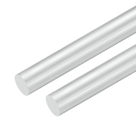 M METERXITY 2-Pack Round Aluminum Rod, 15mm (9/16") Dia 150mm (6") Length 6061 Aluminum Round Rod Solid Lathe Bar Stock Metal Sticks for DIY Crafts Making/Industrial/Construction/Model