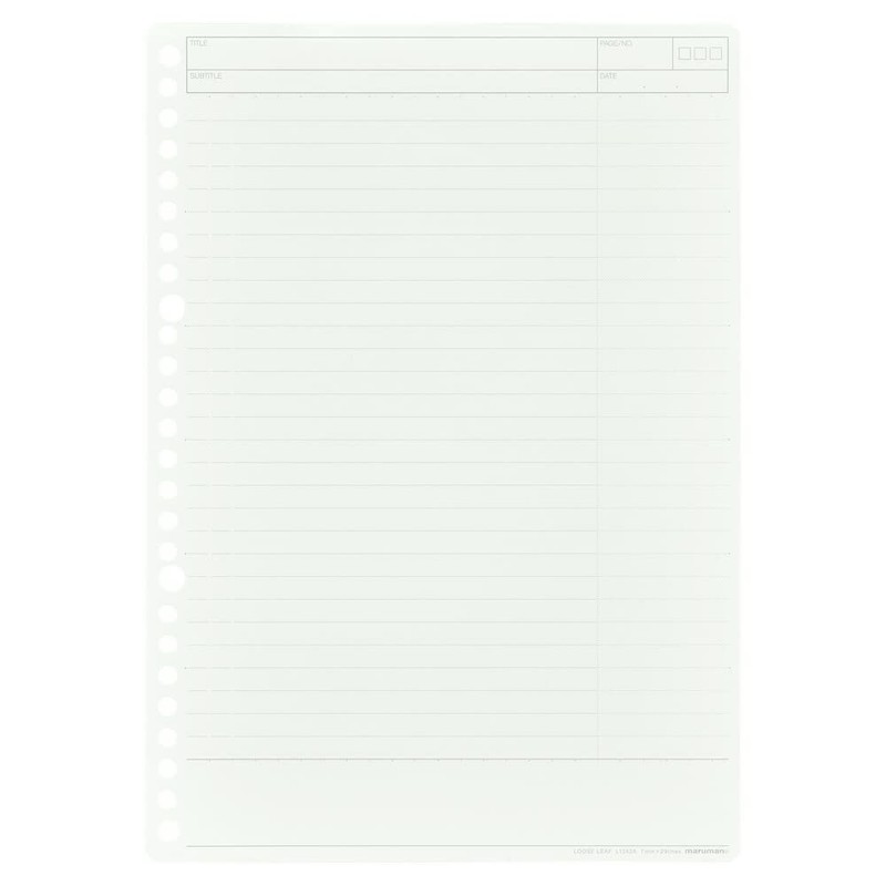 Maruman Loose Leaf Smart Review B5 7mm Review Lines Review