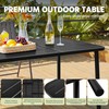 Yaheetech Outdoor Dining Table for 8 Person, Rectangular Slatted Metal
