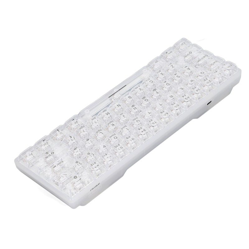 Mechanical Keyboard Bluetooth 2.4G Wireless Wired Hot Swappable White Switch