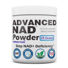 REVGENETICS Advanced NAD Powder - Dietary Supplement, 147 Servings, Unisex, Vitamin B3 (NAD), 25 Grams