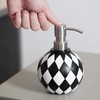 Black and White Soap Dispenser with Rust Proof Pump, Refillable