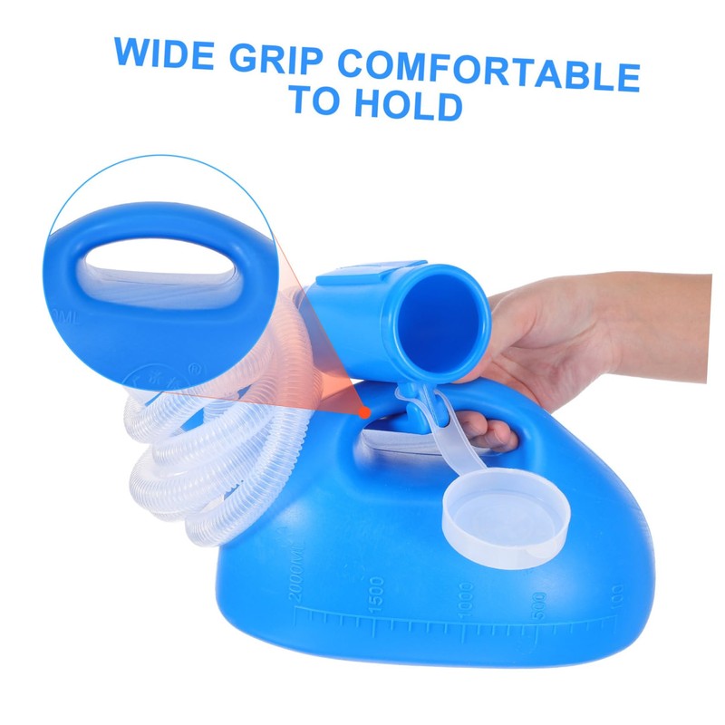 Gatuida Sturdy Women's Urinal Bottle Reusable Portable Pee Container Threaded