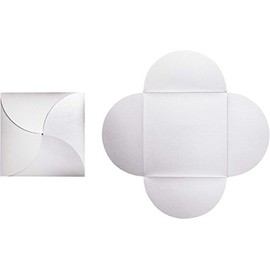 6 1/4 x 6 1/4 Petal Invitations - Silver Metallic (100 Qty.)