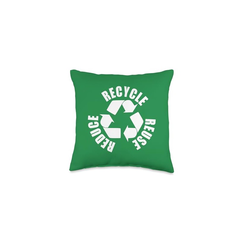 Reduce Reuse Recycle Throw Pillow