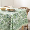 Labhanshi Indian Handblock Print Floral 100% Cotton Pre-Washed Rectangle Table