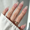 Uñas Postizas con Punta Francesa, Uñas Press on para Manos,