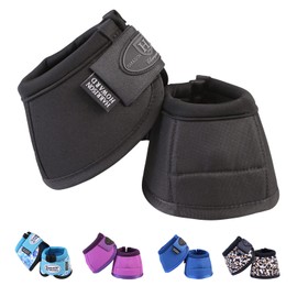 Harrison Howard Horse Bell Boots Overreach Bell Boots No-Turn Bell Boots for Horse-Sturdy Protective Hoof Boot