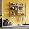 Bestier Kitchen Shelves Wall Mounted Floating Pipe Shelving 3 Tier