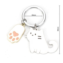 FRULX Adorable Stainless Steel Cartoon Cat Keychain, Gifts for Women! Great for Birthdays, Friendship or as a Cute Cat Lover Accessory, Ideal for Friends, Sisters, And Mum, Unique Keyring Charm